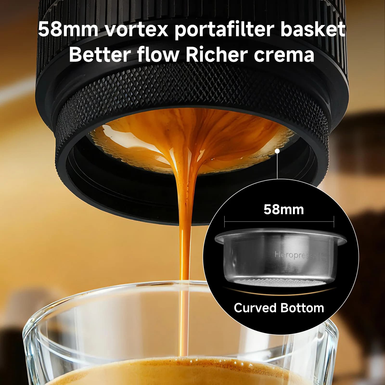 Bærbar espressomaskin 20-Bar 58mm