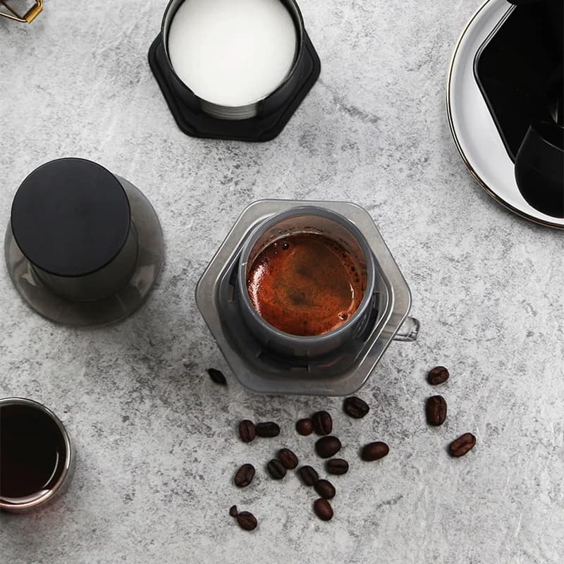 Bærbar kaffemaskin med French Press