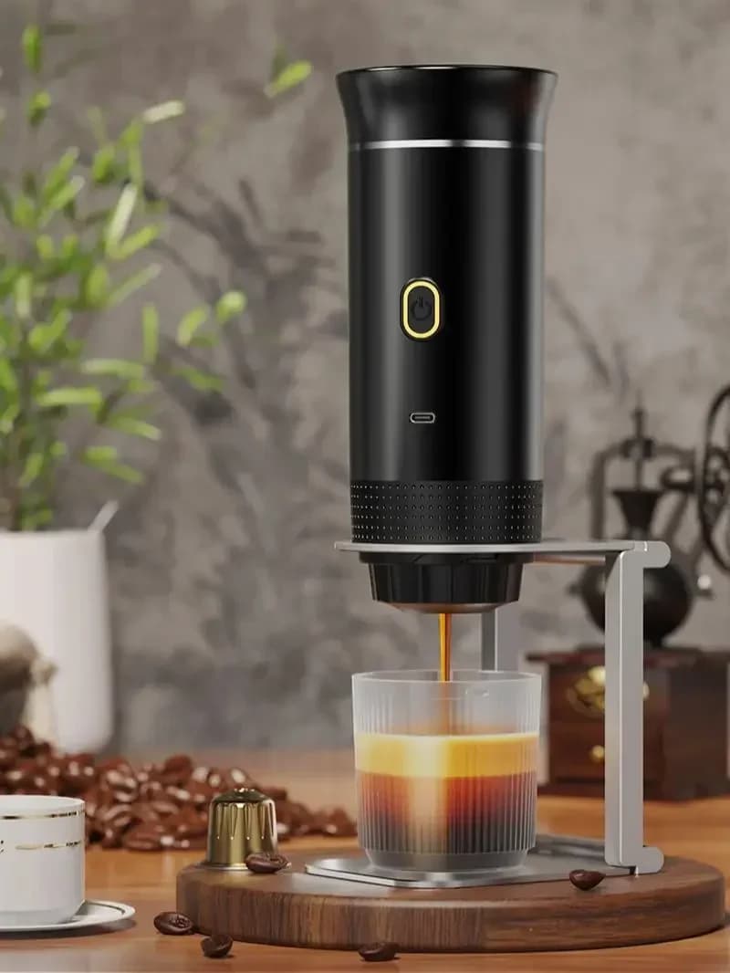 Bærbar 3-i-1 espresso kaffemaskin