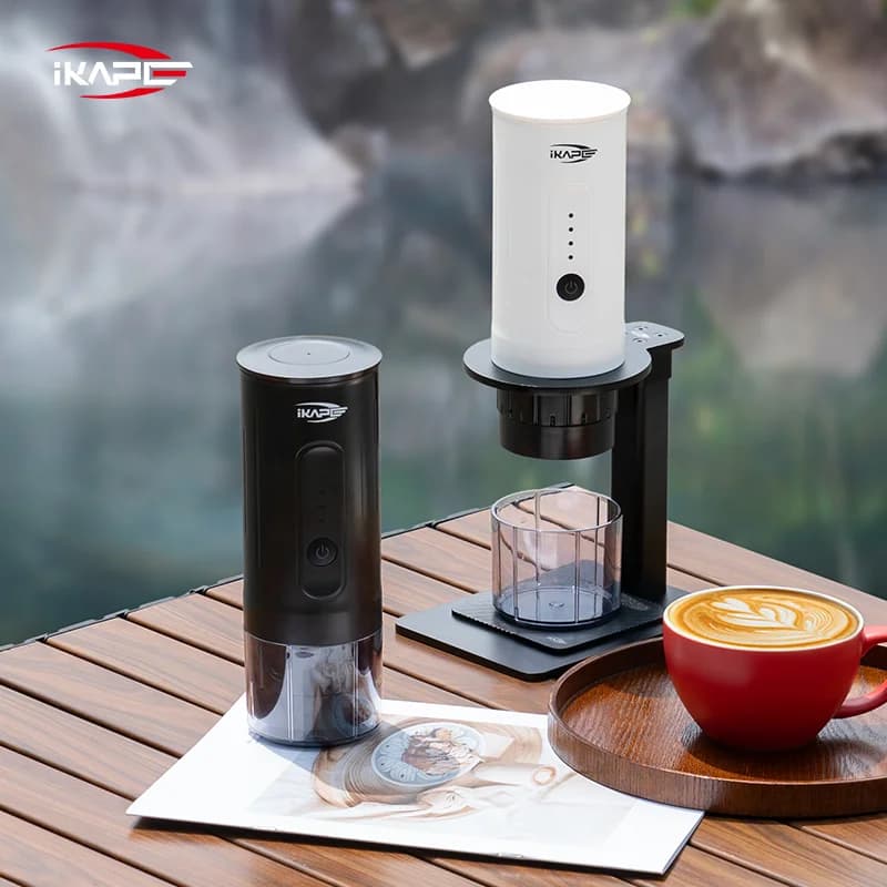 Bærbar manuell kaffemaskin kapsel og malt kaffe