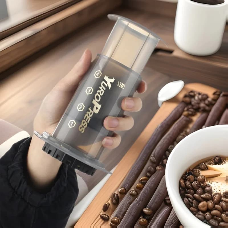 Bærbar kaffemaskin med French Press