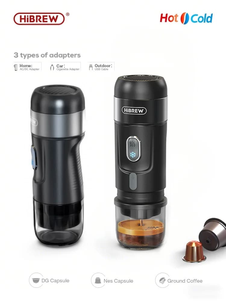 Bærbar kaffemaskin for kapsel- og filterkaffe
