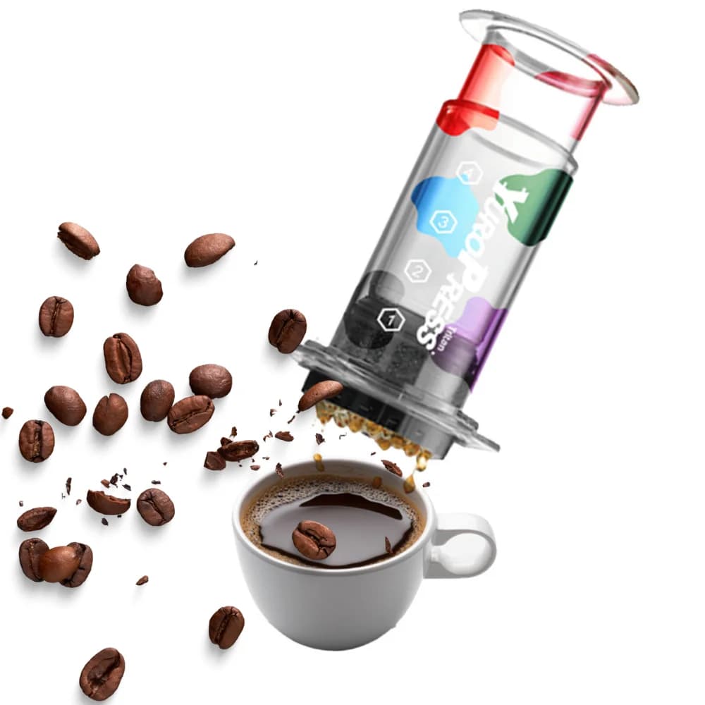 Bærbar kaffemaskin med trykk